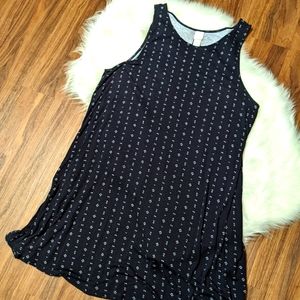 H&M Navy Print Dress / Size Lrg